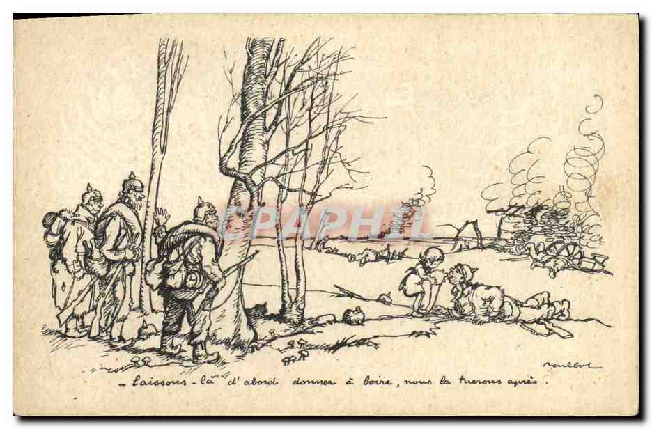 CPA Fantaisie Illustrateur Poulbot Militaria 