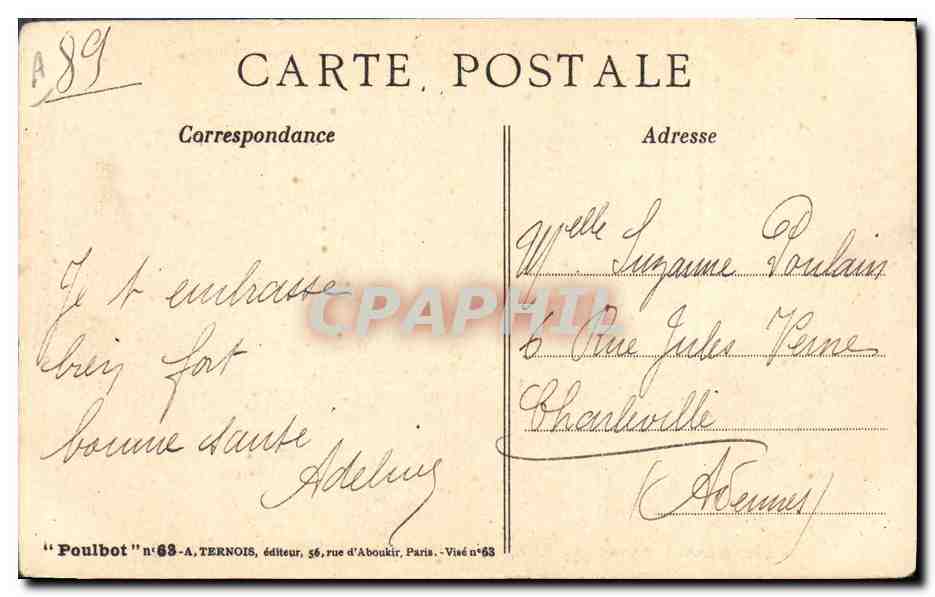 CPA Fantaisie Illustrateur Poulbot Militaria  — Rückseite