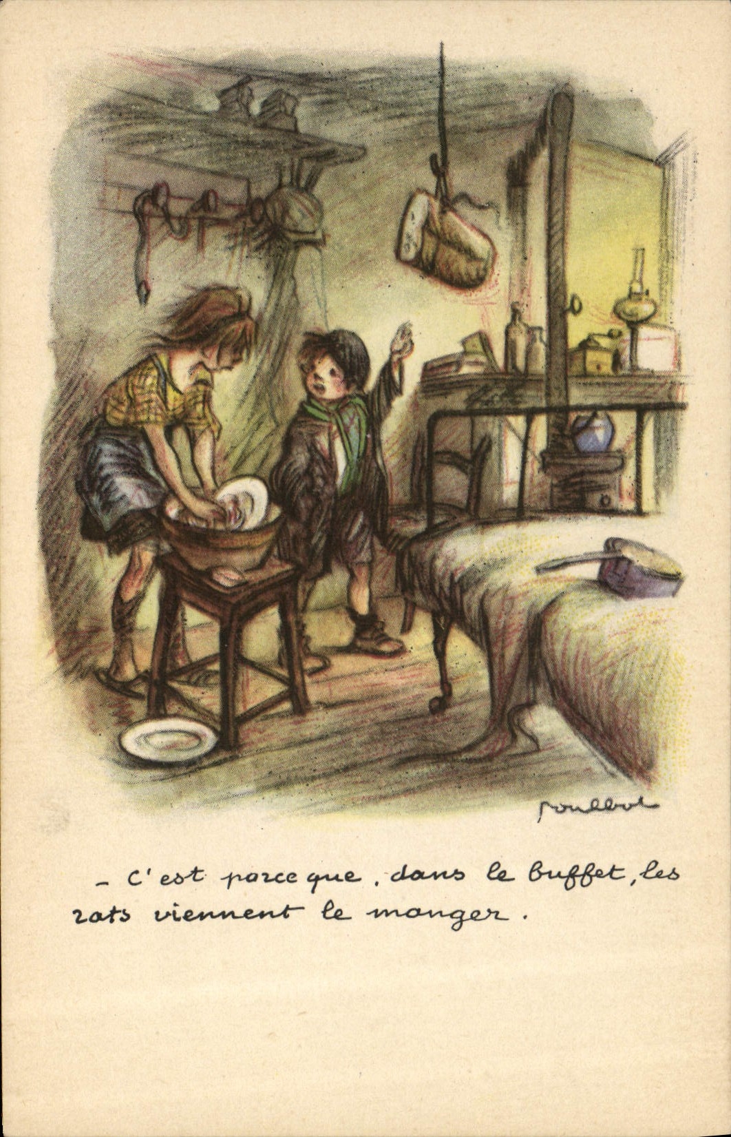 CPA Fantaisie Illustrateur Poulbot 