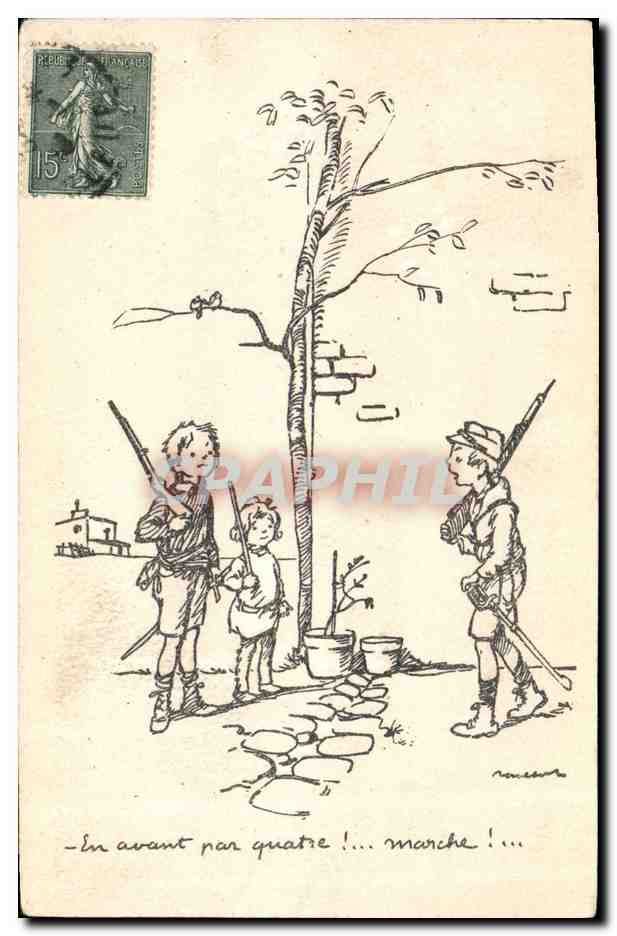 CPA Fantaisie Illustrateur Poulbot Militaria 