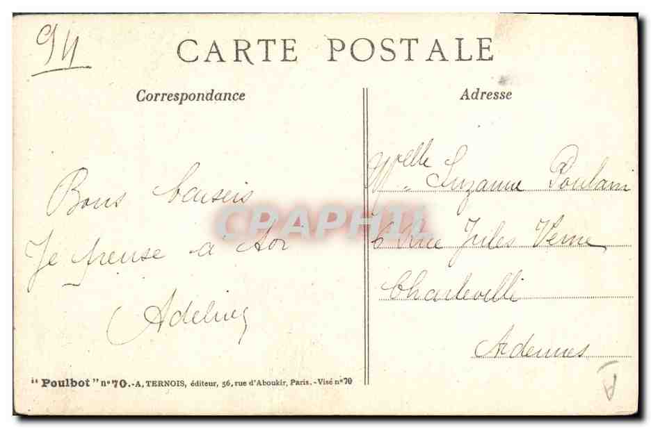 CPA Fantaisie Illustrateur Poulbot Militaria  — Rückseite