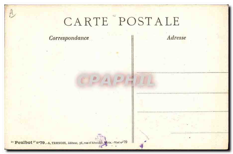 CPA Fantaisie Illustrateur Poulbot Militaria Poilu  — Rückseite