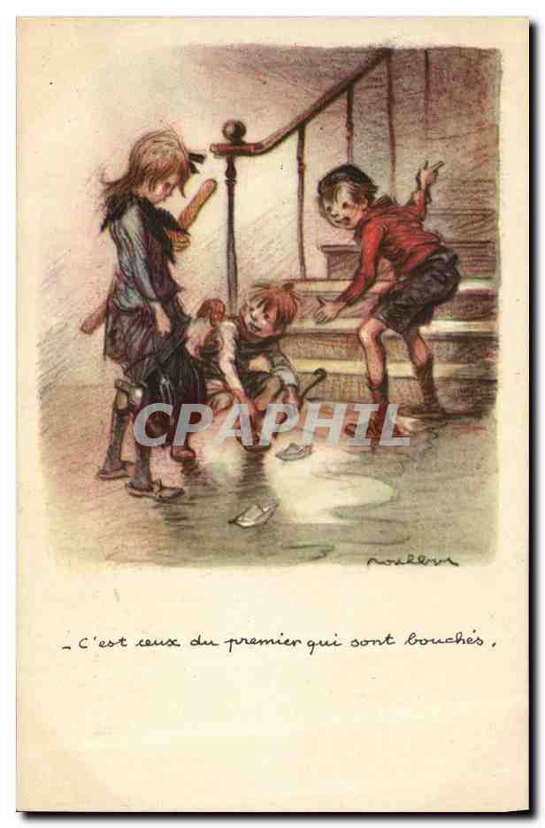 CPA Fantaisie Illustrateur Poulbot Vignette Joffre Militaria 