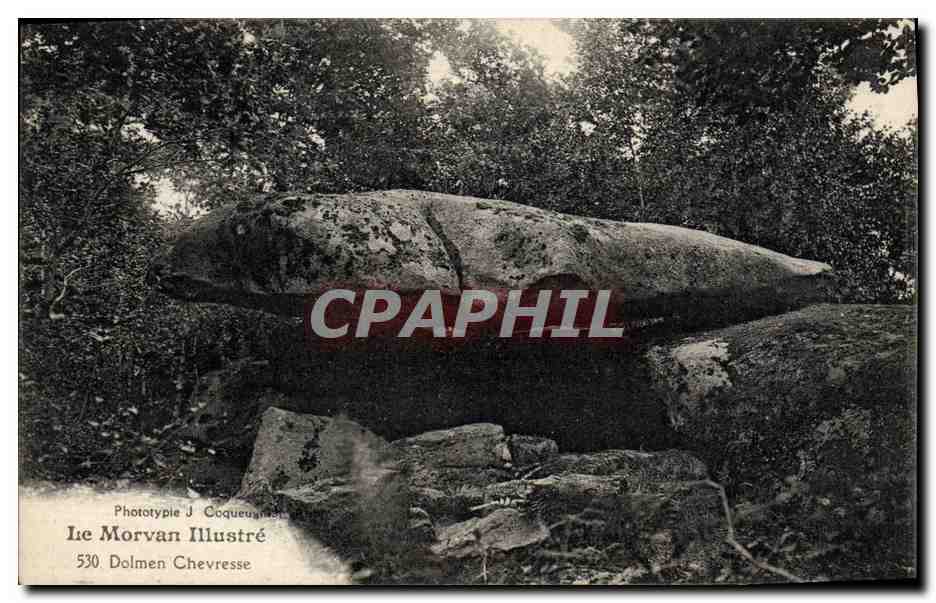 CPA Dolmen Menhir Morvan Dolmen Chevresse 