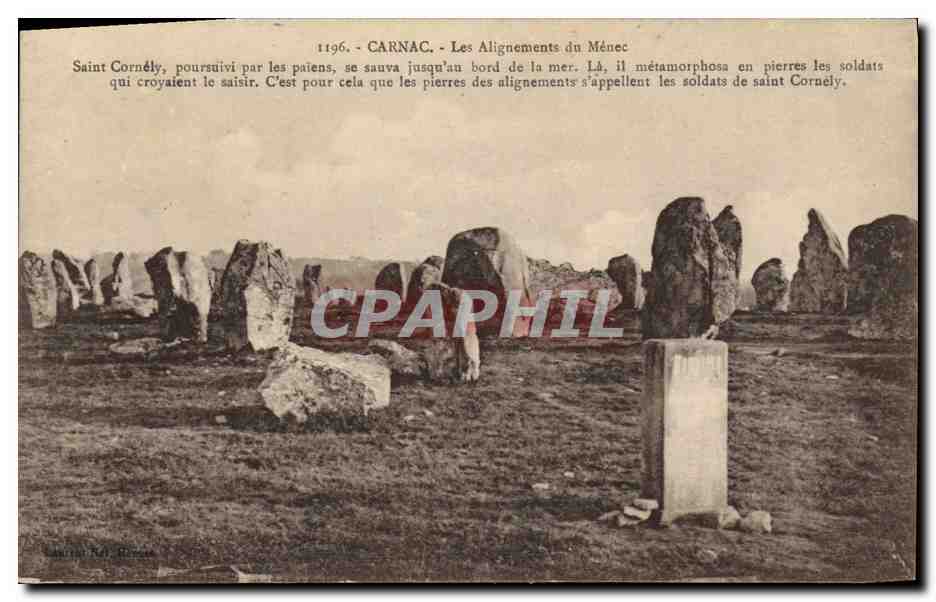 CPA Dolmen Menhir Carnac Les alignements de Menecc