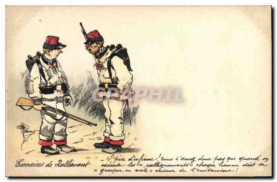 CPA Militaria Exercices de ralliement