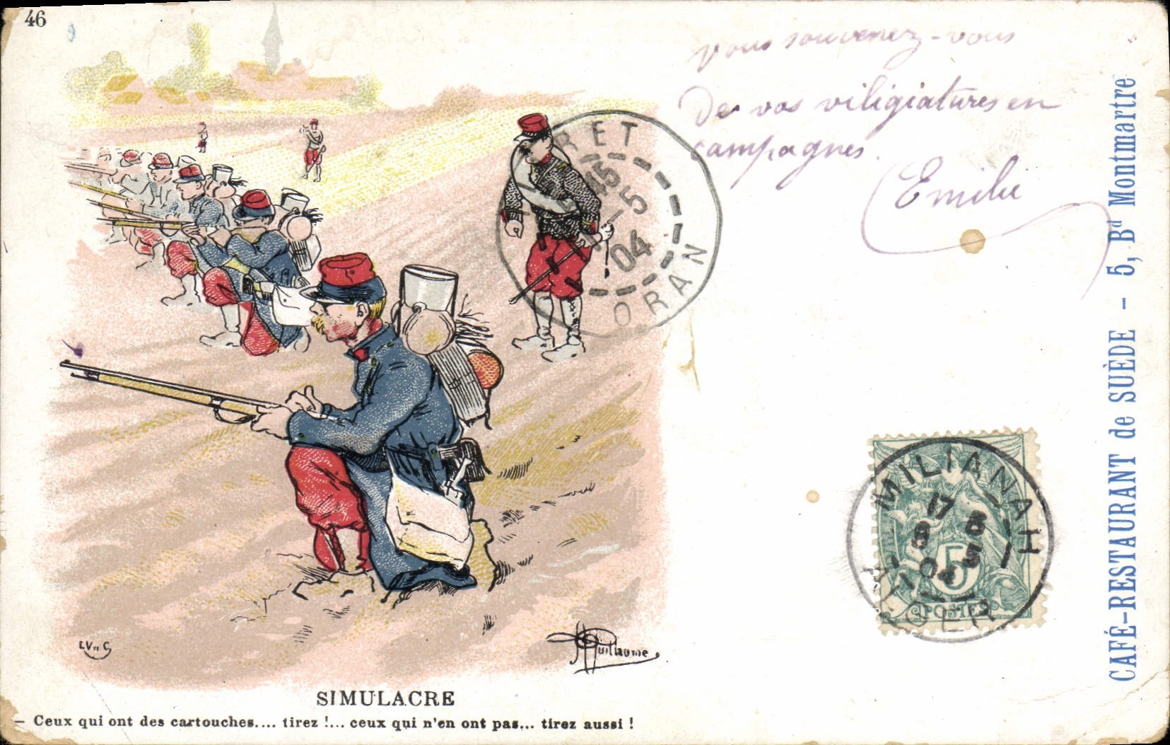 CPA Militaria Simulacre