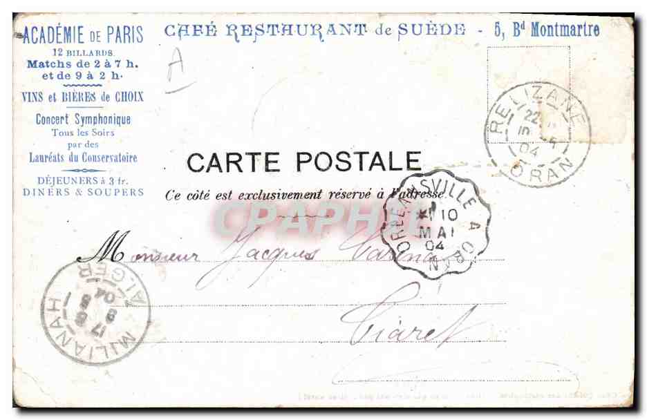 CPA Militaria Simulacre — Rückseite