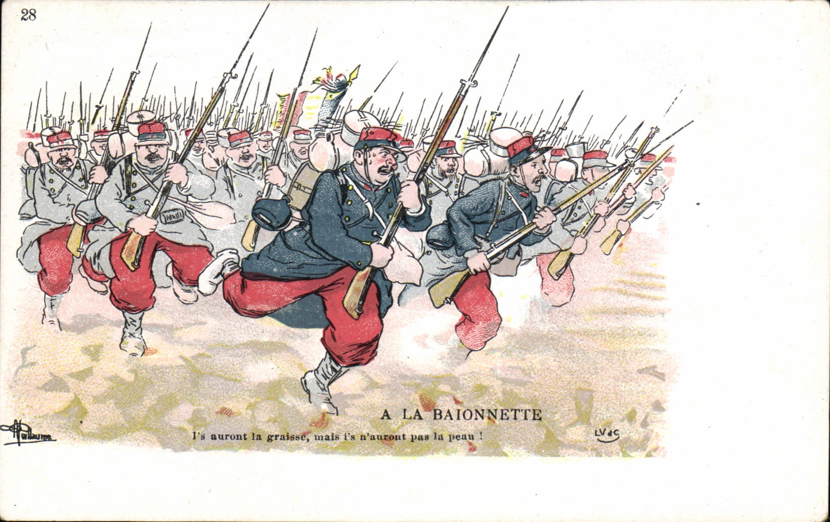 CPA Militaria A la baionnette