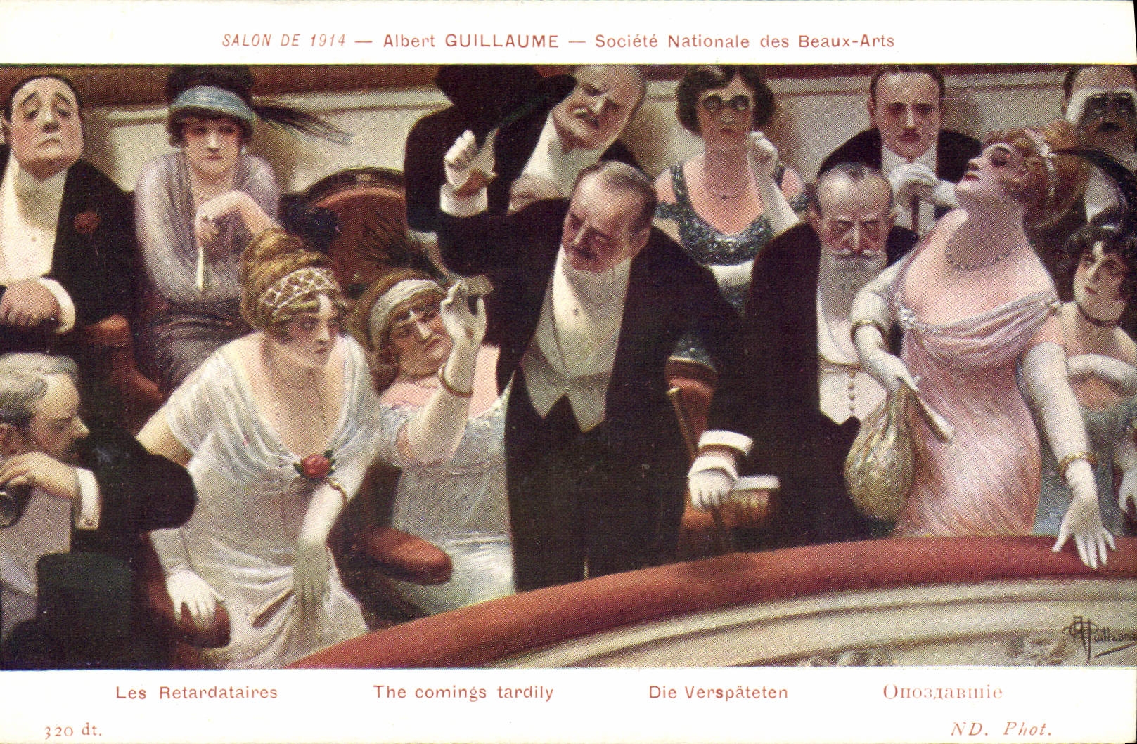 CPA Les retardataires Albert Guillaume Salon de 1914