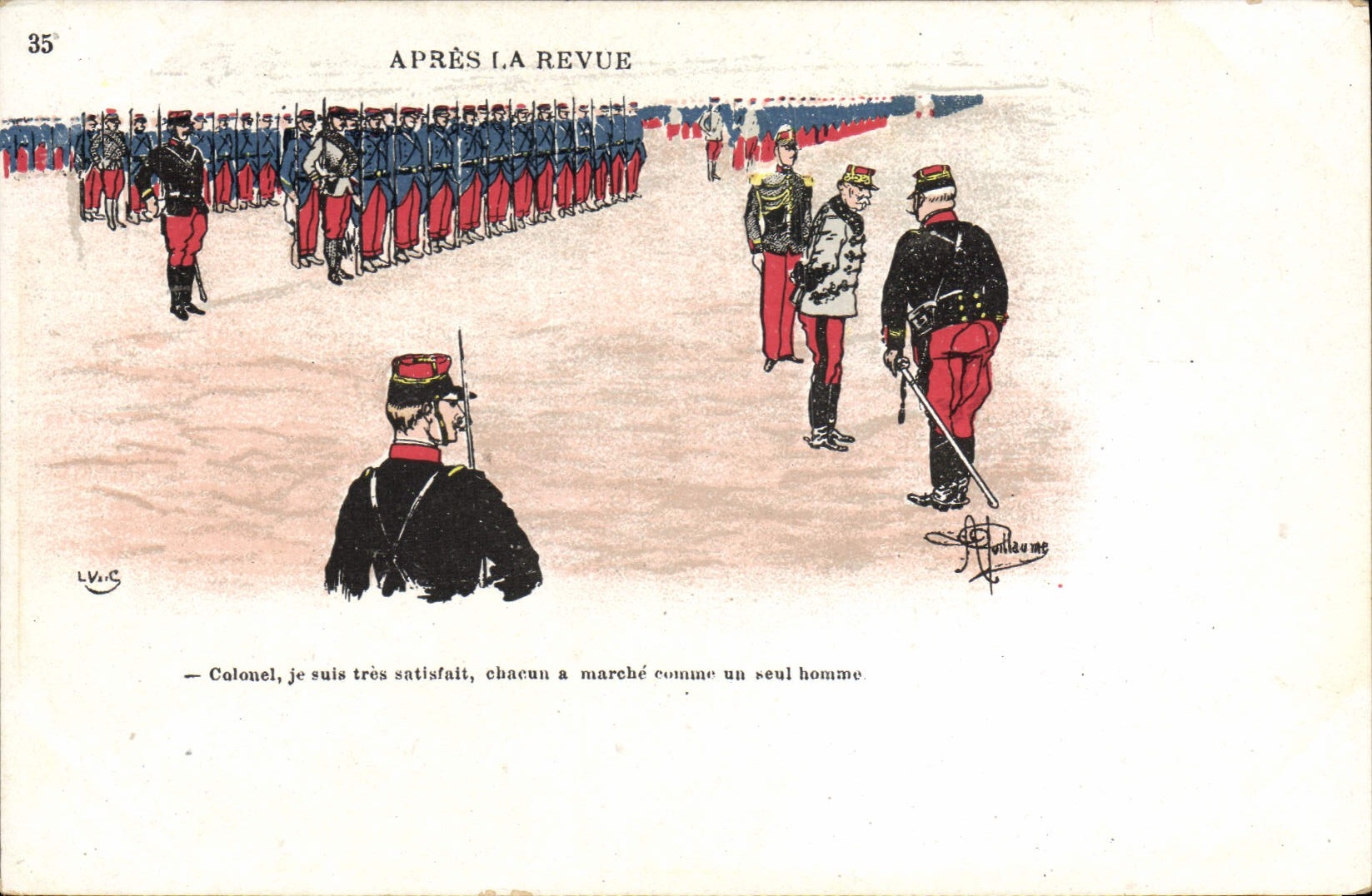 CPA Militaria Apres la revue