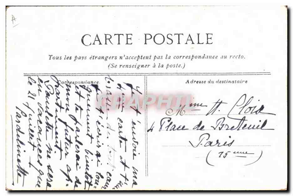 CPA Militaria Au rapport — Rückseite