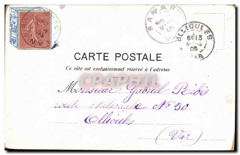 Baignade humoristique — caricature de Guillaume — éditeur Guillaume, n°25 b — Rückseite