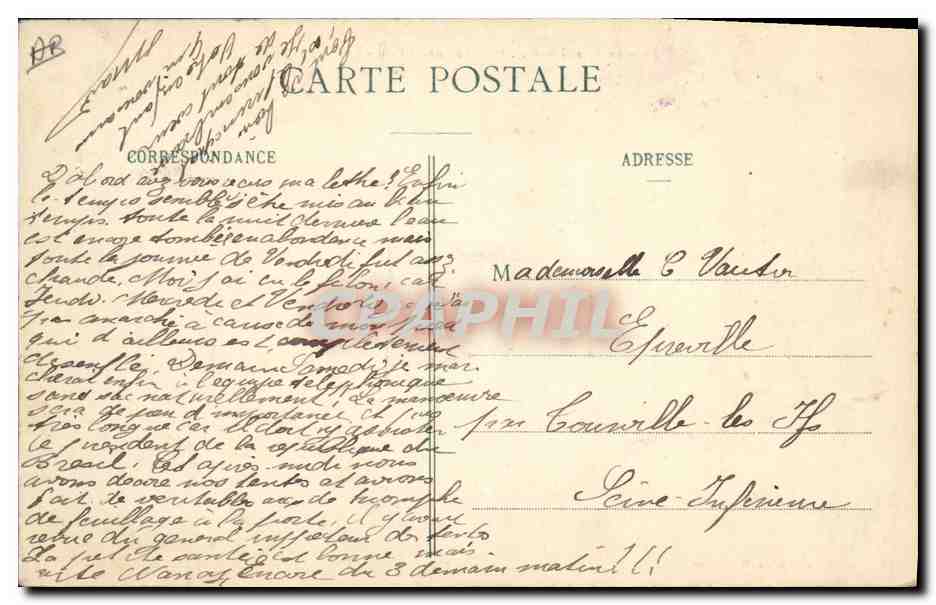CPA Militaria Le bataillon cycliste en colonne Face en arriere Velo Cycle  — Verso