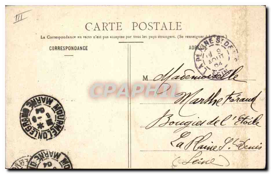 CPA Militaria Au camp de Chalons La soupe — Verso