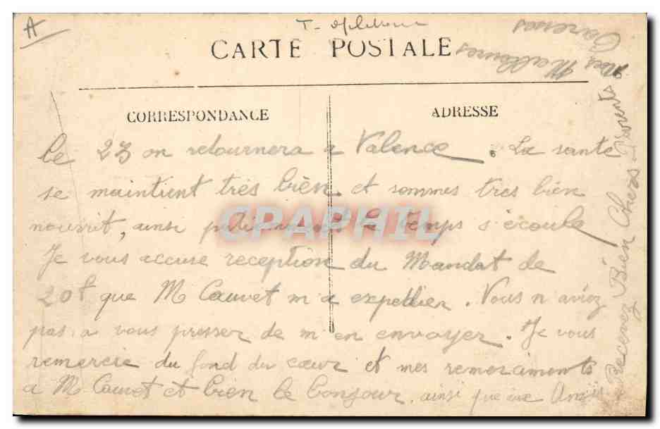 CPA Militaria Chambaran Vue de la ligne de tir — Rückseite