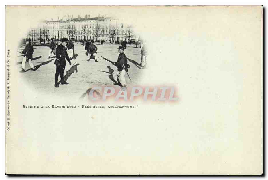 CPA Militaria Escrime a la bayonnette 
