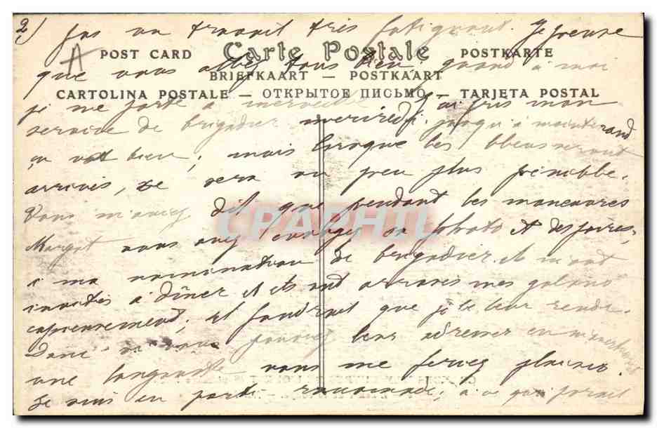 CPA Militaria Les grandes manoeuvres Infanterie de l'Ouest Septembre 1912 L'heure de la soupe — Rückseite