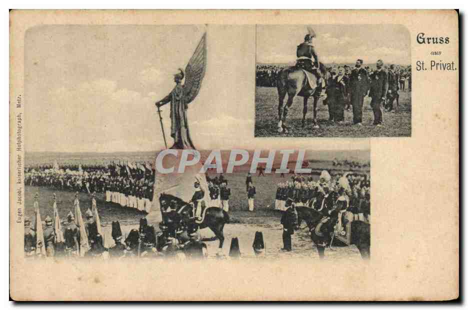 CPA Militaria Gruss aus St Privat