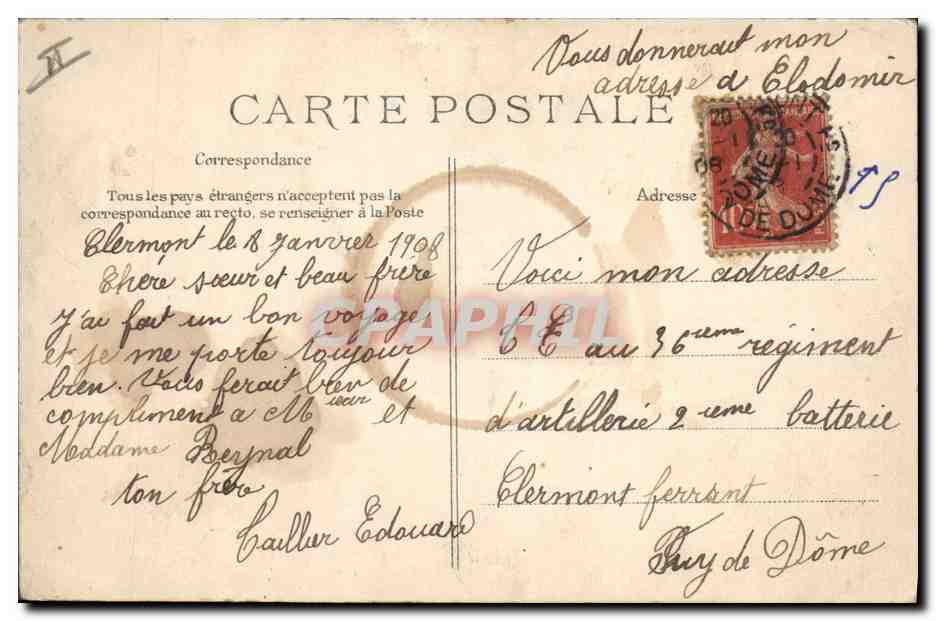 CPA Militaria Manoeuvres Tir des pieces de 75 — Rückseite