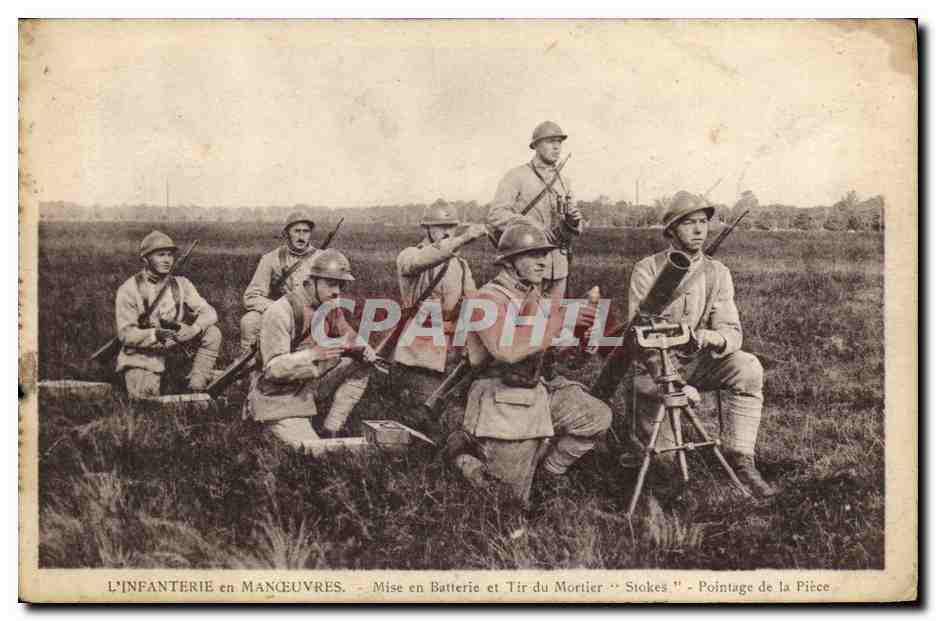 L'Infanterie en Manœuvres - Mise en Batterie et Tir du Mortier 'Stokes' - Pointage de la Pièce