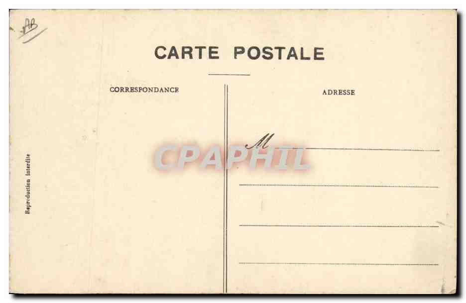 CPA Folklore Costume de Granville Normandie Grande parure 1827 — Verso