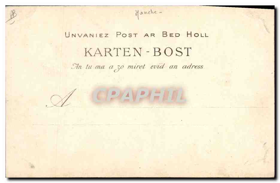 CPA Folklore Jeune fille de Granville Normandie  — Verso