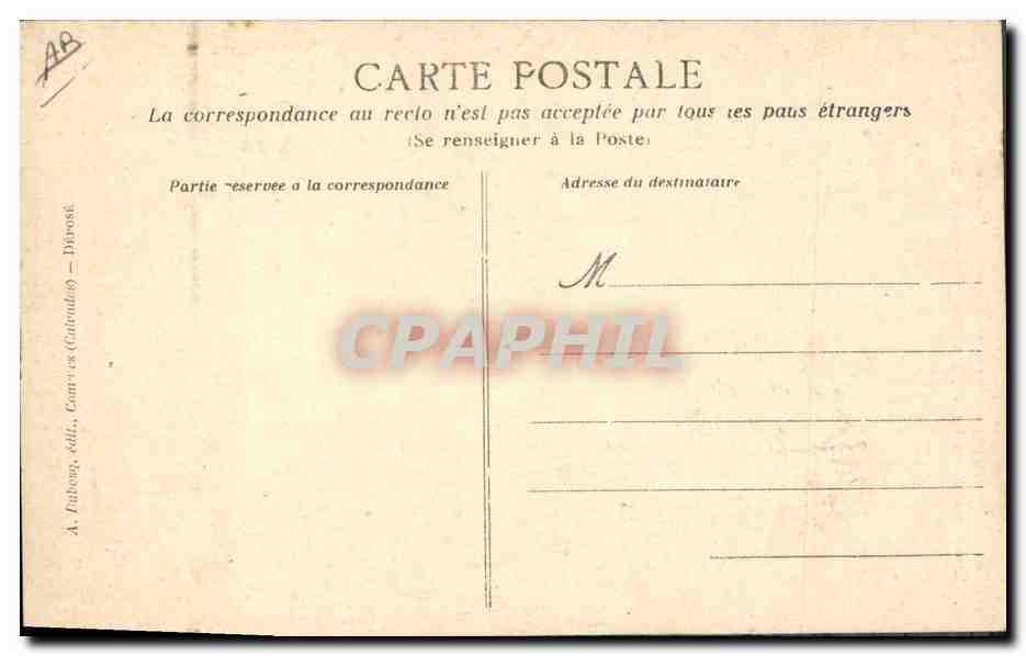 CPA Folklore Bonnet dit le Papillon d'Avranches Normandie  — Verso