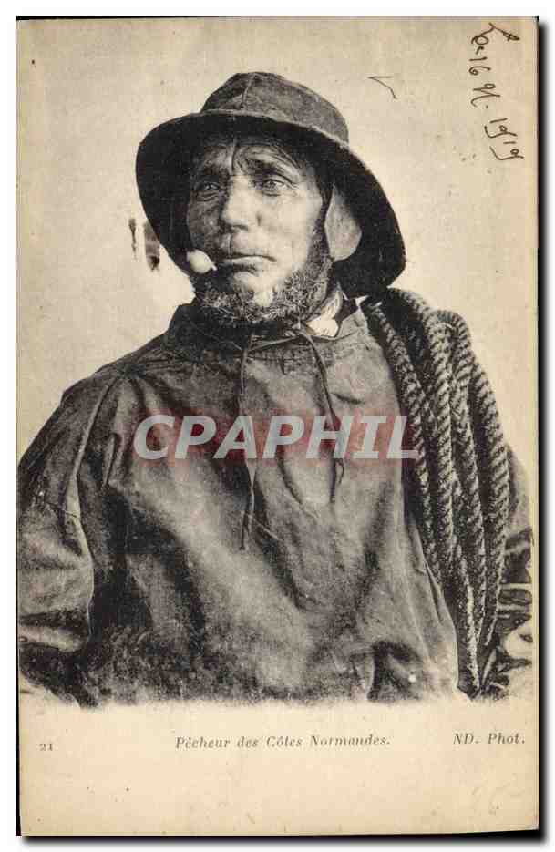 CPA Folklore Pecheur des Cotes normandes