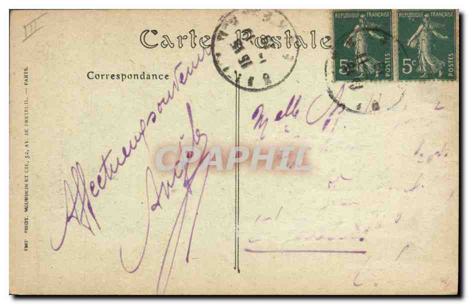 CPA Folklore Pecheur des Cotes normandes — Verso
