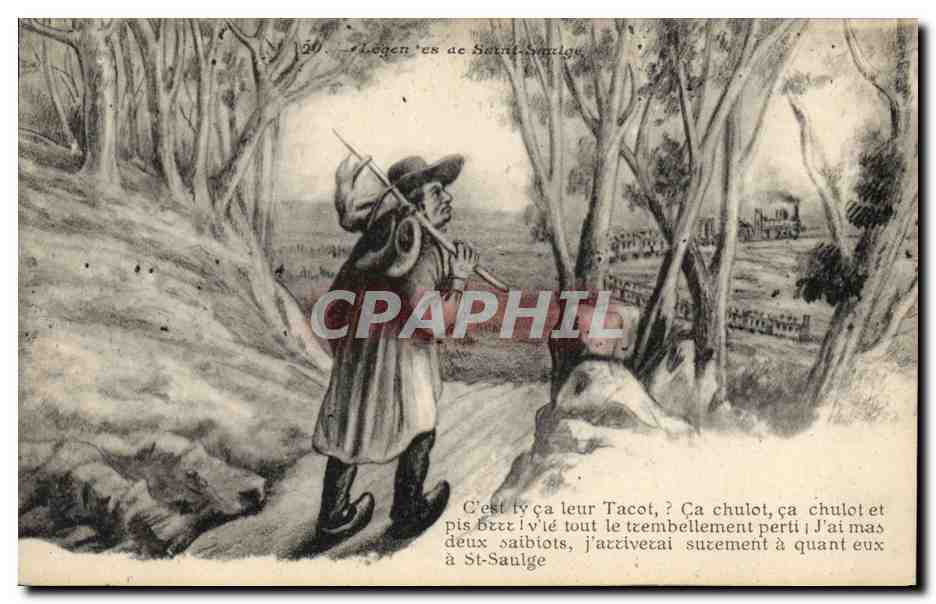 CPA Folklore Legendes de Saint Saulge