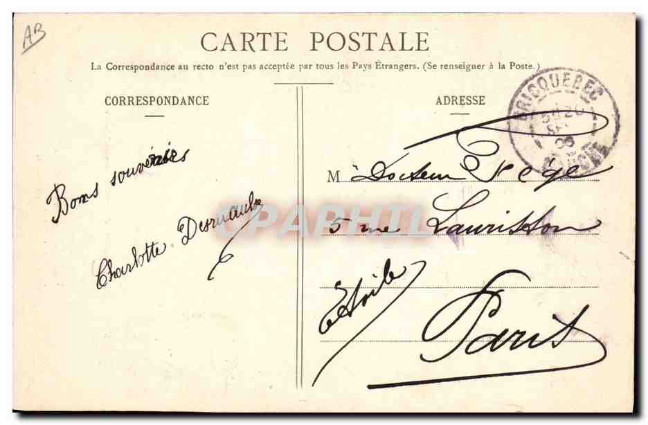 CPA Folklore Normandie Mr Gohel  — Verso