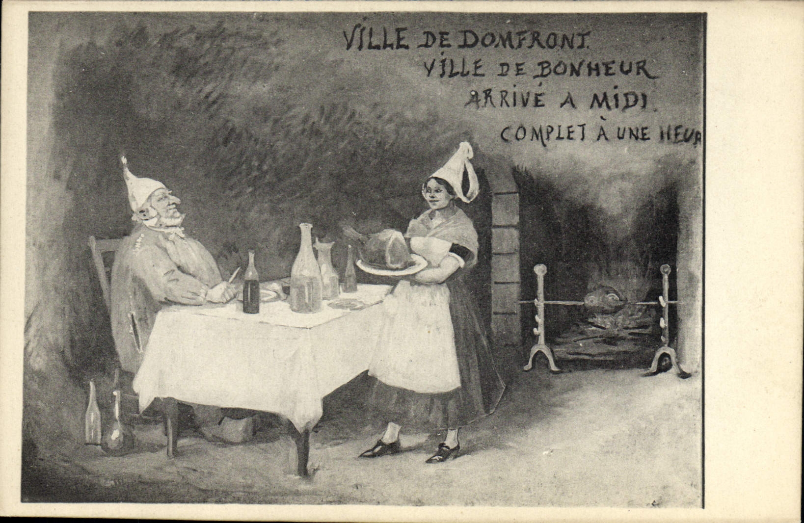 CPA Folklore Normandie Ville de Domfront