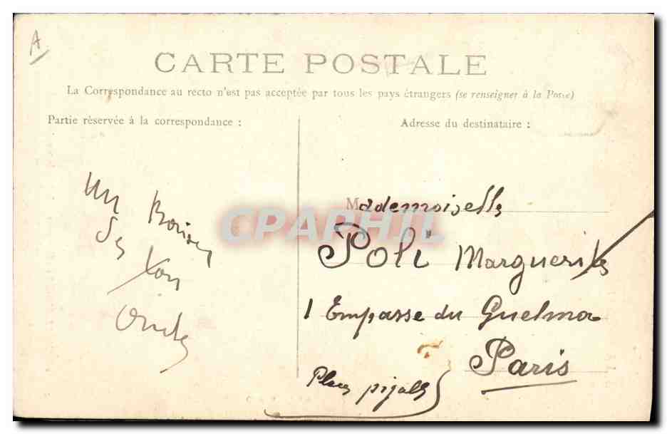 CPA Folklore Normandie Granville — Verso