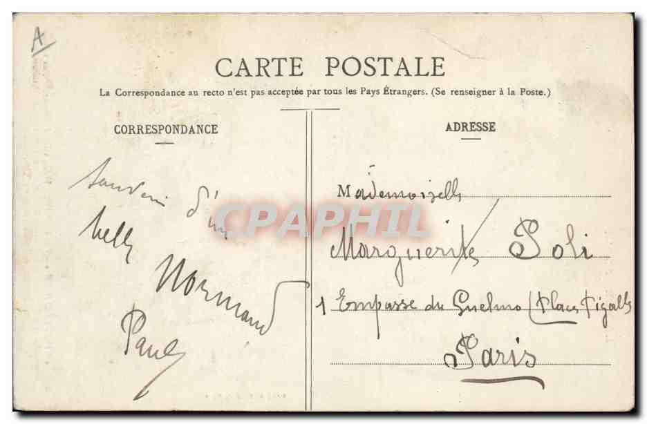 CPA Folklore Normandie Valognes  — Verso