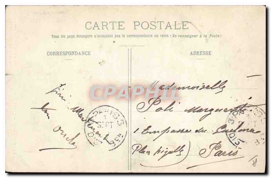 CPA Folklore Normandie Une jeune dentelliere — Verso