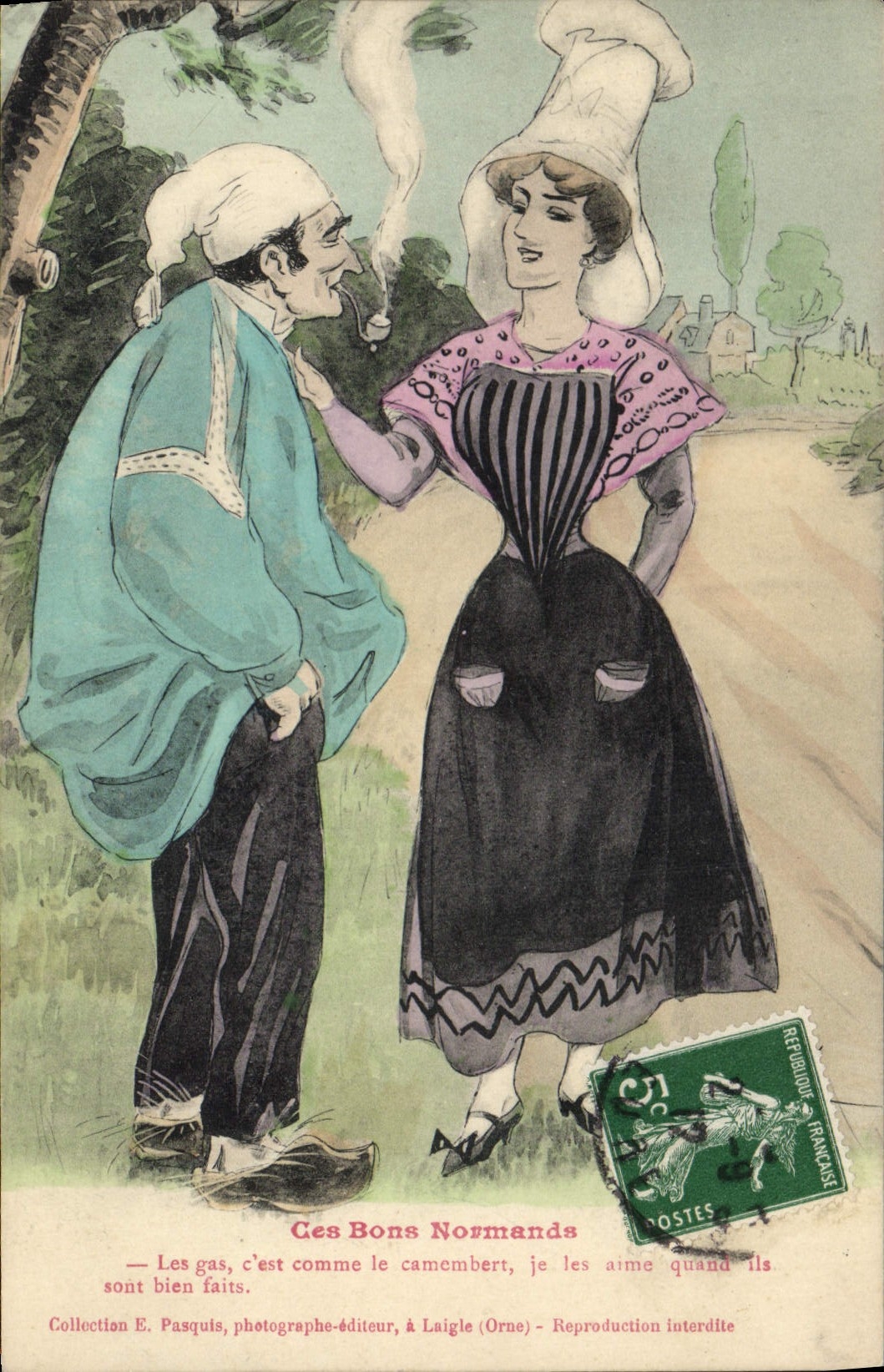 CPA Folklore Normandie