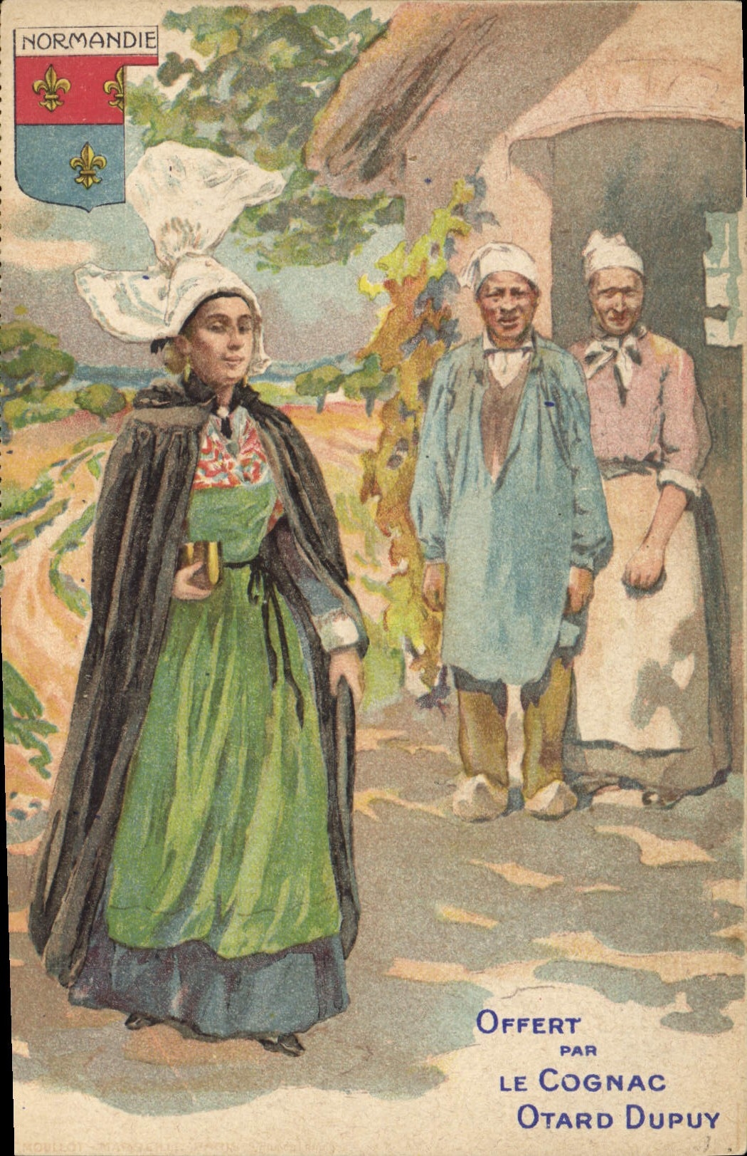 CPA Folklore Normandie Cognac Otard Dupuy