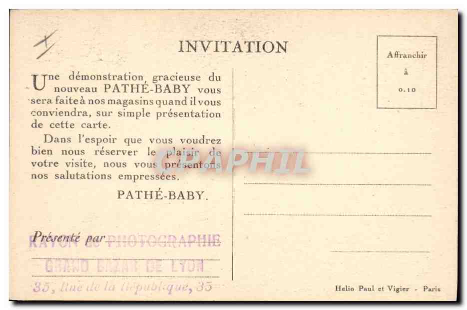 CPM Cinema Francine Mussey Mlle Moimot — Verso