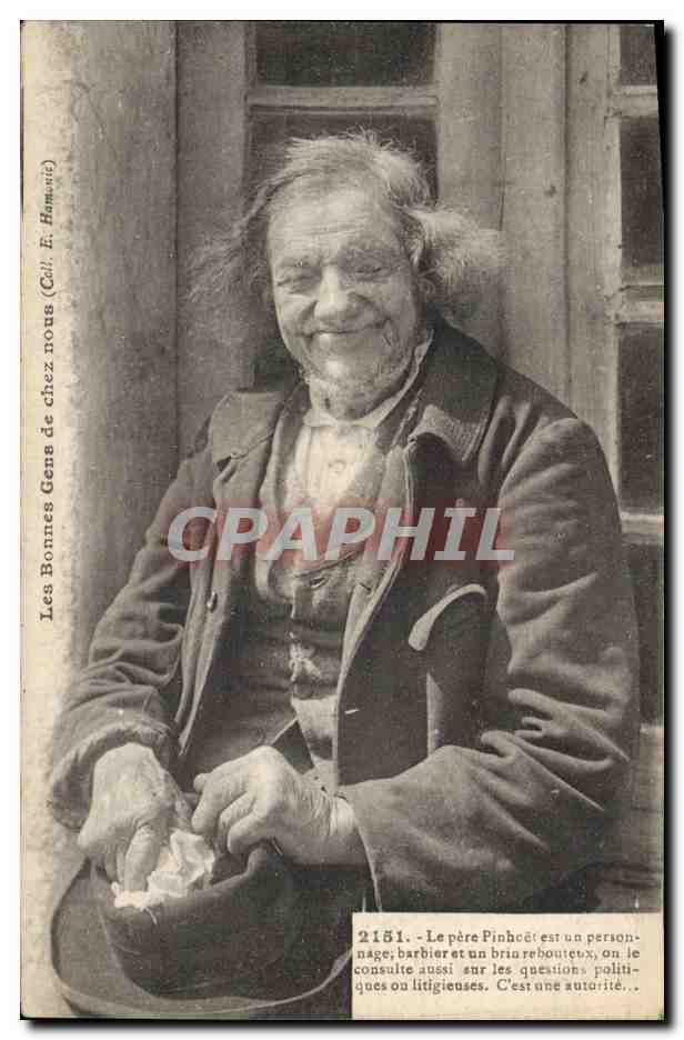 Le père Pinhod — barbier et personnage litigieux — (Coll. E. Hamont)