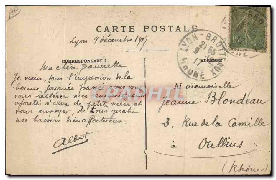 La Guerre — satirique — S. PARGES ÉDIT. LYON n°6704 — Verso