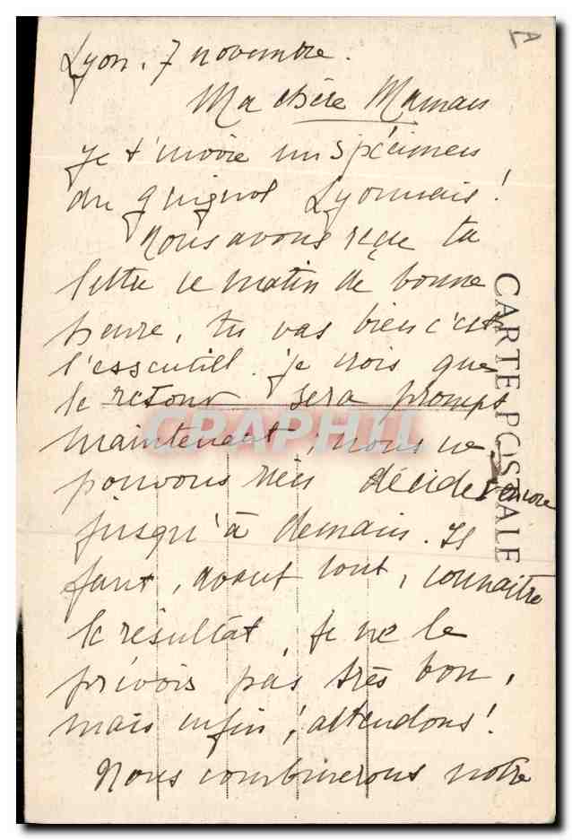 La Guerre 9 — Mon Vieux Chignol — Farges Édit. Lyon — Verso