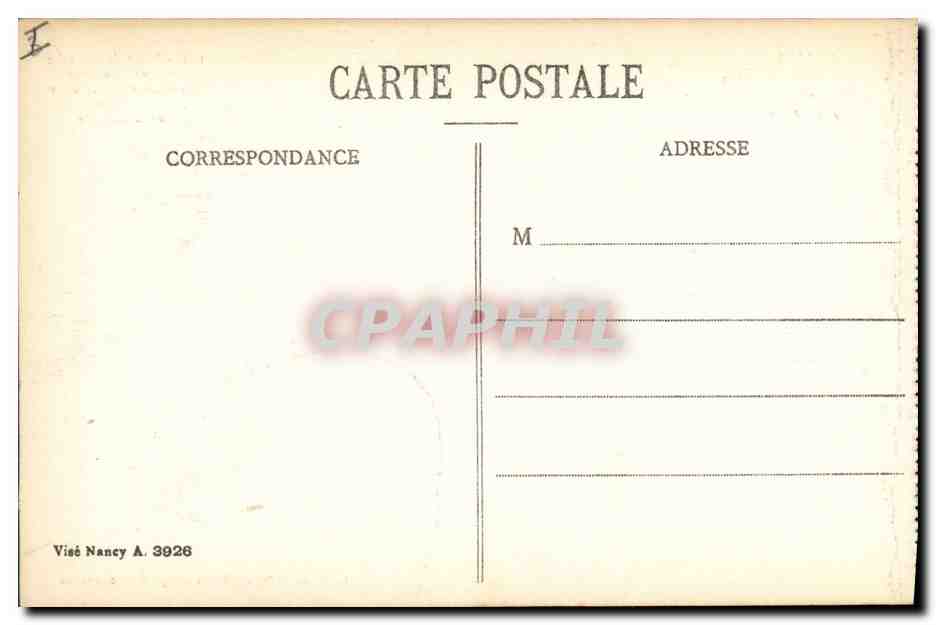 CPA Banque Reims Place des marches et Rue Trudaine Societe nanceenne et la Bergere  — Rückseite