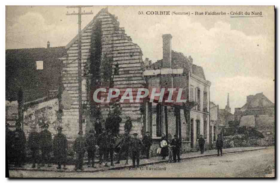 Corbie (Somme) - Rue Faidherbe - Ruines après guerre - Éd. C. Favallard