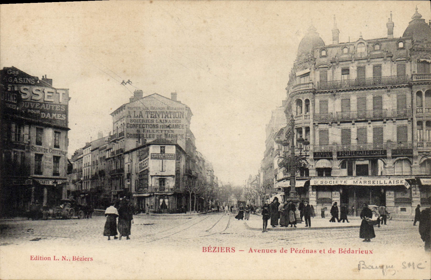 BÉZIERS — Avenuen von Pézénas und Bédarieux — Edition L. N., Béziers