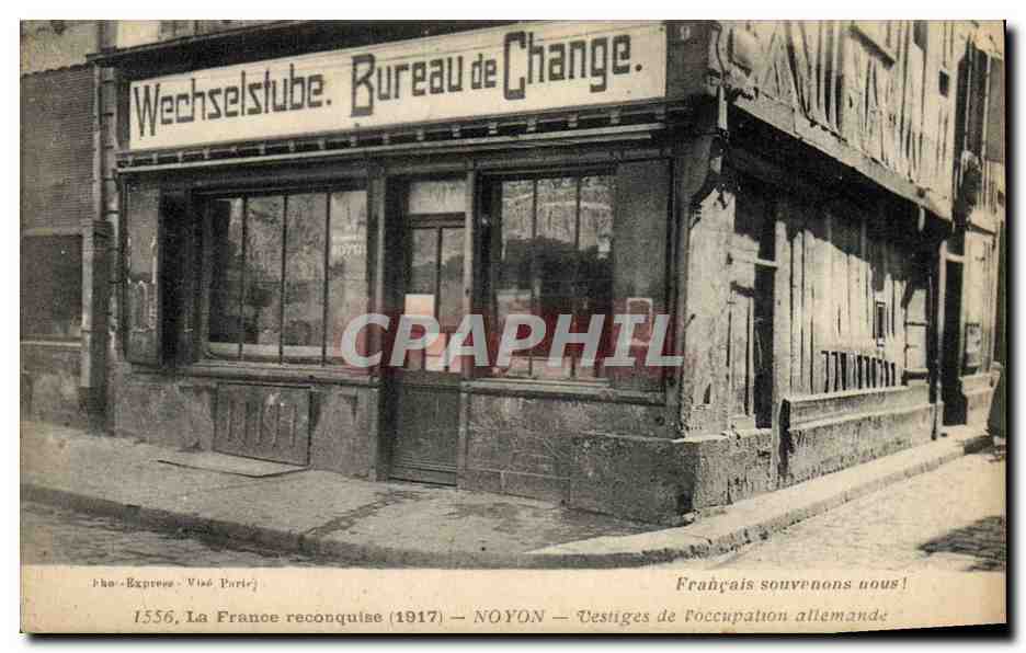 CPA Banque Noyon Vestiges de l'occupation allemande 