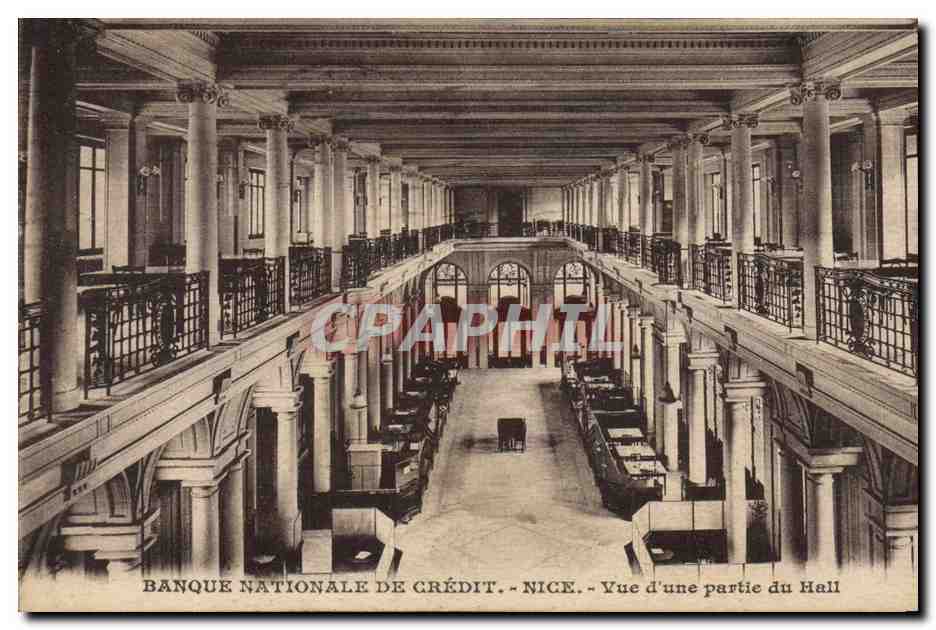 CPA Banque Nationale de Credit Nice Vue d'une partie du Hall