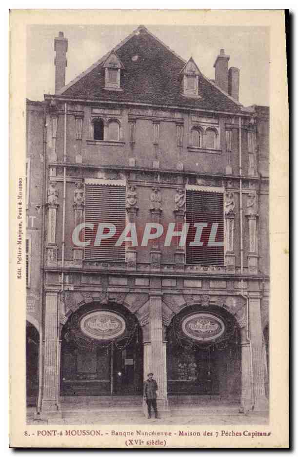 CPA Banque nanceennne Pont a Mousson Maison des 7 peches capitaux