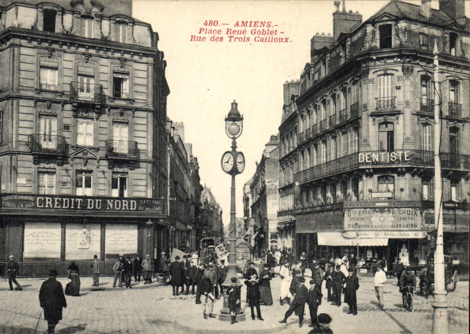 Amiens — Place René Goblet - Rue des Trois Cailloux — L. Caron, Amiens