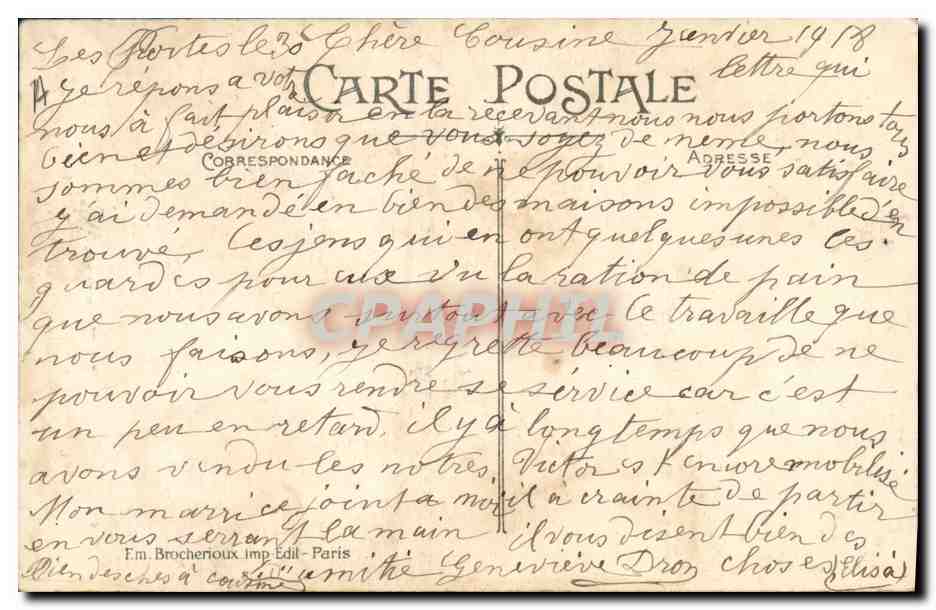 CPA Folklore Femme de Saint Valery en Caux  — Verso